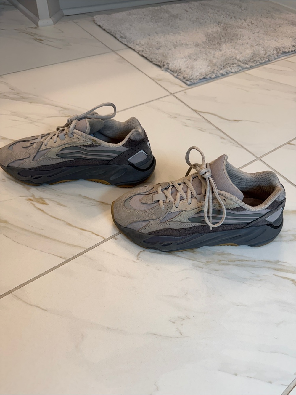 Yeezy Chunky Wave Sneakers in Beige and Charcoal